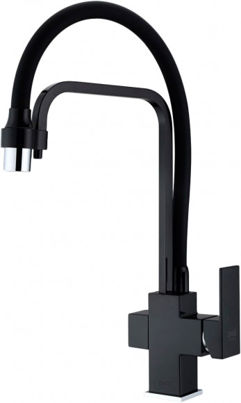 Смеситель для кухни Zorg Sanitary ZR 341-6 YF BLACK с подключением фильтра черный